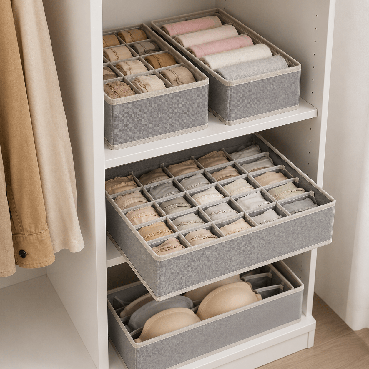 Drawer Organizer Storage Box – 24 Compartment Foldable Organizer - CL Goodz