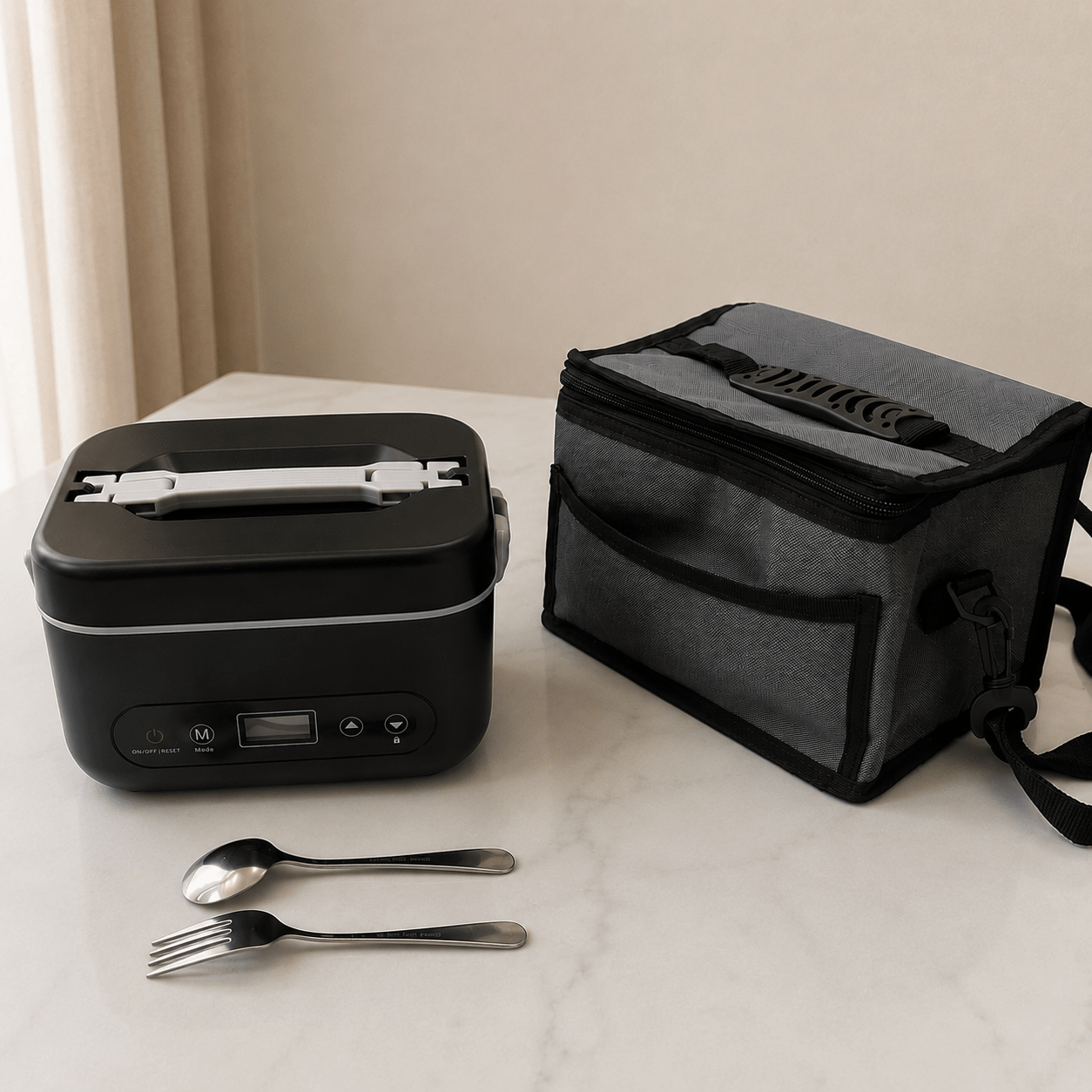Cordless Heated Lunch Box - 1.2L Portable Food Warmer with Rechargeable Battery - CL Goodz
