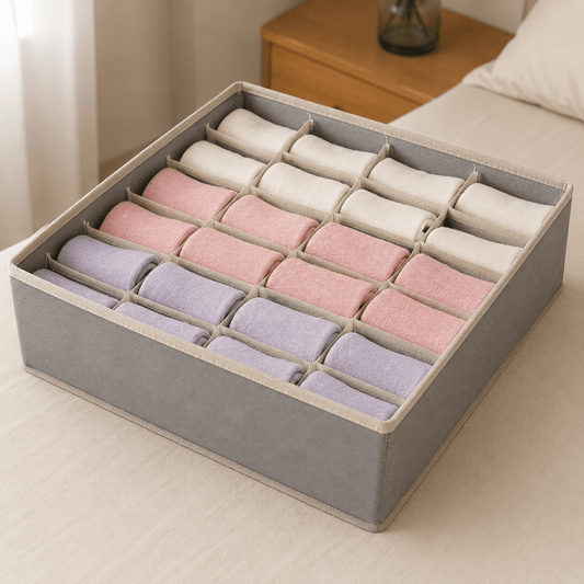 Drawer Organizer Storage Box – 24 Compartment Foldable Organizer - CL Goodz