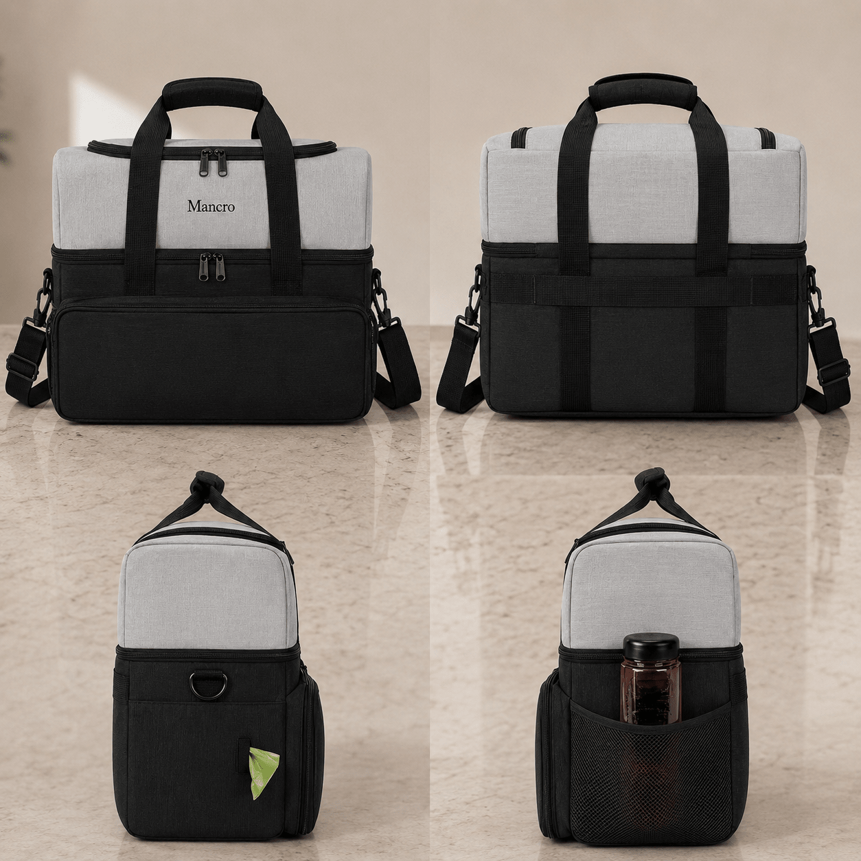 Pet Travel Organizer Bag Set With Food Containers & Collapsible Bowls - CL Goodz